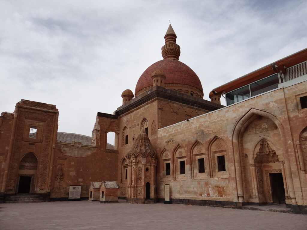 Ishak Pasha Palace at golden hour